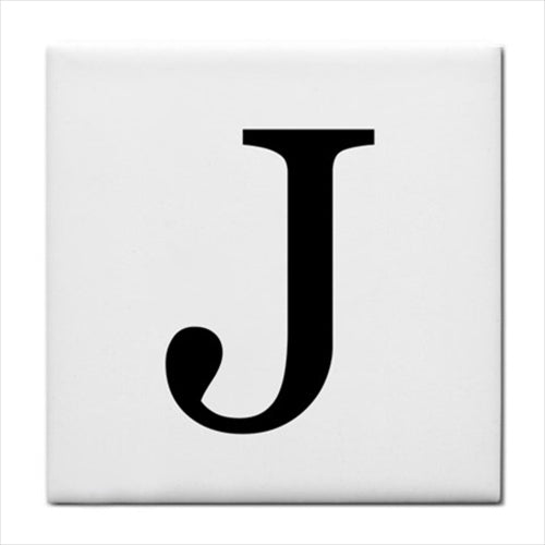 Ceramic Tile Letter J Alphabet Georgia Font Alphabet Alphabet Tile Backsplash Ceramic Tile Home Decor Tile Alphabet Tile