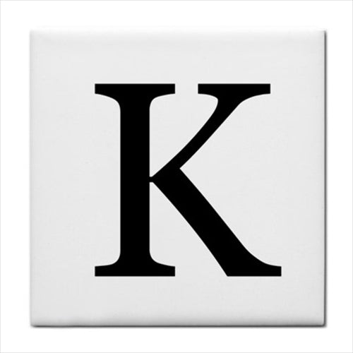 Ceramic Tile Letter K Alphabet Georgia Font Alphabet Alphabet Tile Backsplash Ceramic Tile Home Decor Tile Alphabet Tile