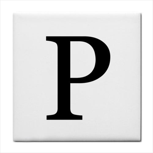 Ceramic Tile Letter P Alphabet Georgia Font Alphabet Alphabet Tile Backsplash Ceramic Tile Home Decor Tile Alphabet Tile