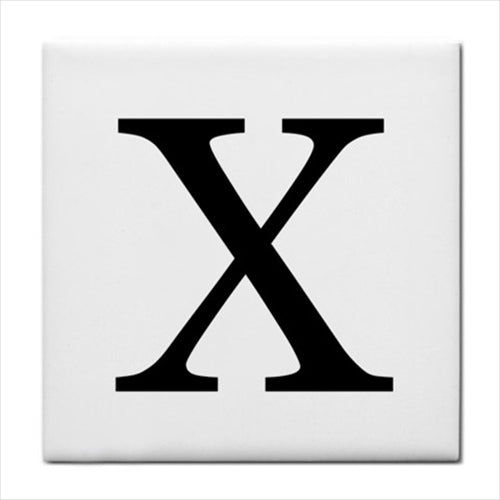 Ceramic Tile Letter X Alphabet Georgia Font Alphabet Tile