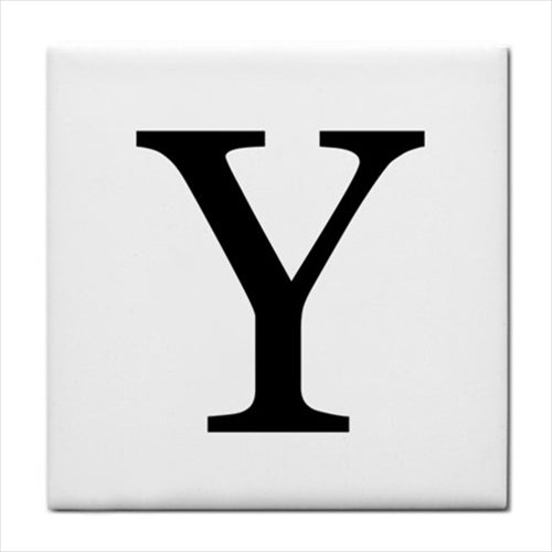 Ceramic Tile Letter Y Alphabet Georgia Font Alphabet Tile