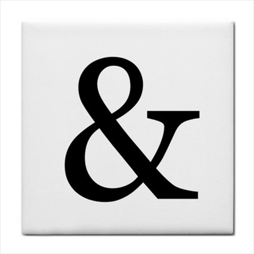 Ceramic Tile Ampersand Sign Alphabet Georgia Font Alphabet Alphabet Tile Backsplash Ceramic Tile Home Decor Tile Alphabet Tile