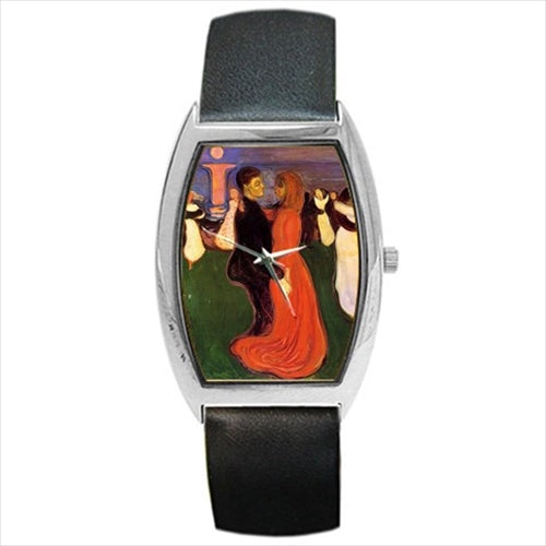 Dance Of Life Edvard Munch Art Barrel Style Wristwatch Unisex Watch Art Barrel Shape Famous Fine Art Unisex Watch Wristwatch Barrel Shape Watch