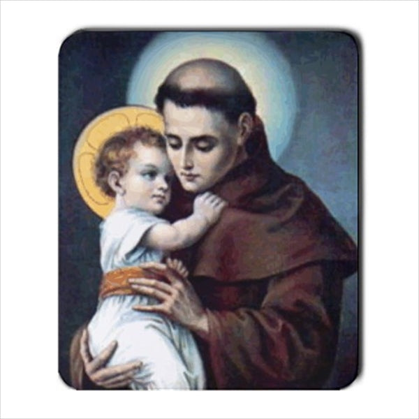 St Anthony Patron Saint Lost Items Art Computer Mat Mouse Pad Computer Mat Mouse Mouse Pad mousepad Office Accessory Patron Saint Religious Mouse Pad Saint Saint Anthony Mouse Pad