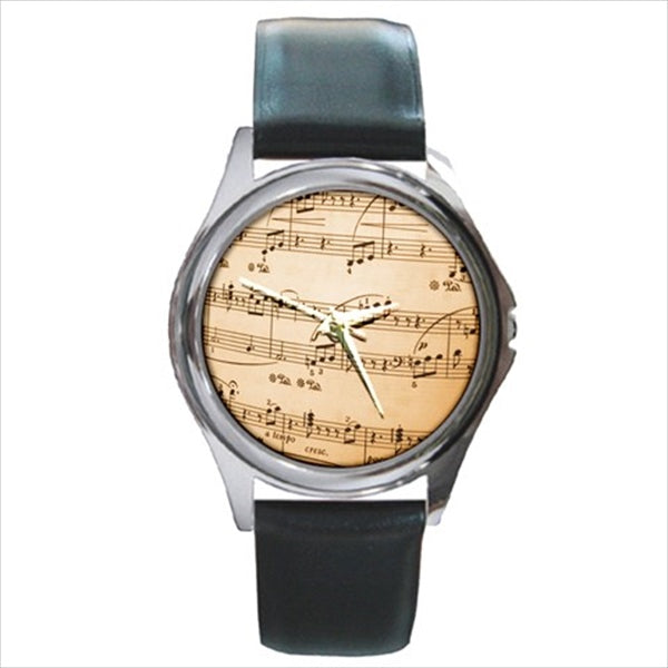 Sheet Music Notes Round Unisex Wristwatch Watch Art Music Round Watch Unisex Watch Wristwatch Watches