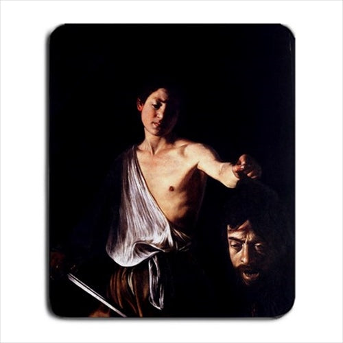 David With The Head Of Goliath Caravaggio Art Computer Mat Mouse Pad