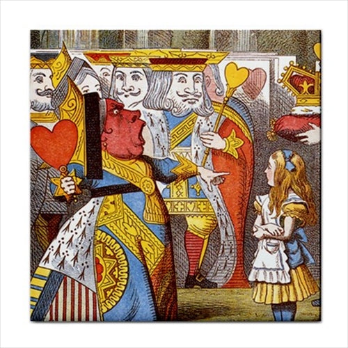 Alice In Wonderland Queen Of Hearts Color Art Ceramic Tile Alice In Wonderland Alice In Wonderland Tile Backsplash Ceramic Ceramic Tile Home Decor Tile Ceramic Tile