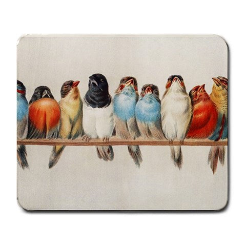 Song Birds Large Mouse Pad