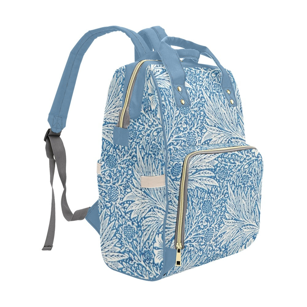 Diaper Bag Backpack Blue William Morris Pattern Blue Diaper Backpack Diaper Bag Diaper Bag Backpack Floral Pattern Unisex William Morris World Travel