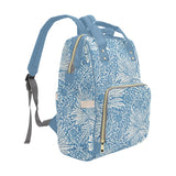 Diaper Bag Backpack Blue William Morris Pattern