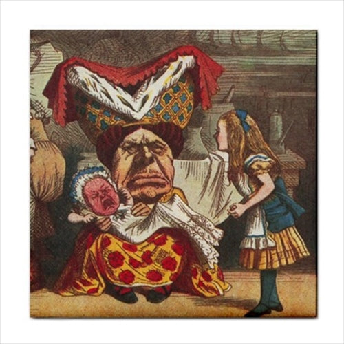 Alice In Wonderland Duchess And Baby Color Art Ceramic Tile Alice In Wonderland Alice In Wonderland Tile Backsplash Ceramic Ceramic Tile Home Decor Tile Ceramic Tile