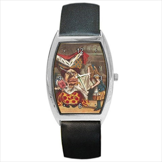 Alice In Wonderland Duchess And Baby Wristwatch Unisex Watch Alice In Wonderland Art Barrel Shape Unisex Watch Wristwatch Barrel Shape Watch