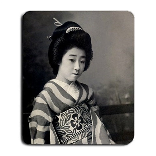 Geisha Vintage Japan Japanese Photography Art Computer Mat Mouse Pad