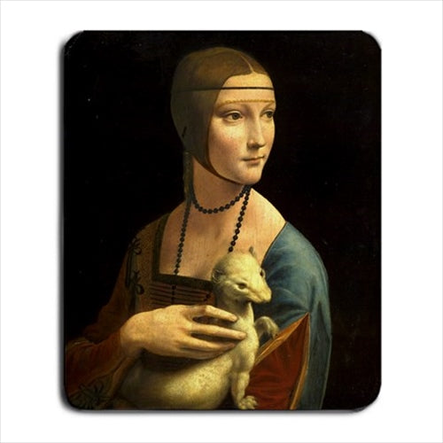 Lady With An Ermine Leonardo da Vinci Computer Mat Mouse Pad Art Mouse Pad Computer Mat Mouse Mouse Pad mousepad Office Accessory Mouse Pad