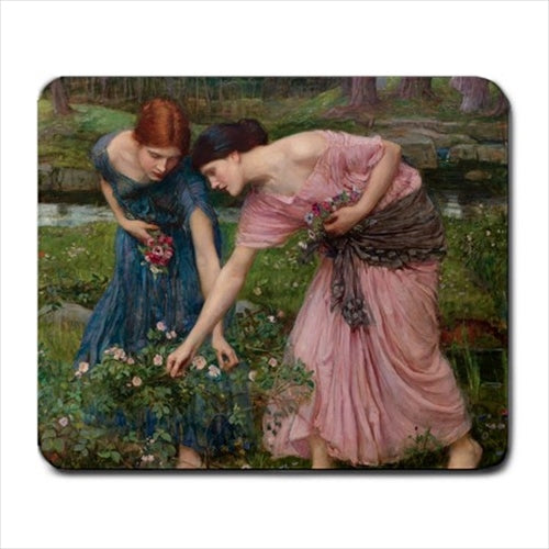 Gather Ye Rosebuds John William Waterhouse Art Computer Mat Mouse Pad Art Mouse Pad Computer Mat Mouse Mouse Pad mousepad Office Accessory Mouse Pad