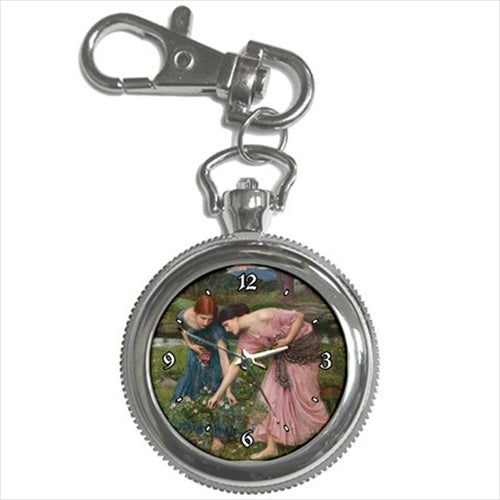 Gather Ye Rosebuds John William Waterhouse Art Key Chain Watch Art John William Waterhouse Key Chain Watch Watch Key Chain Watch