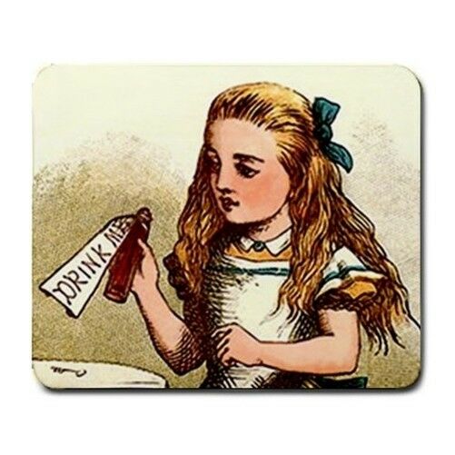 Alice In Wonderland Drink Me Detail Art Computer Mouse Pad Mat Mouse Pad