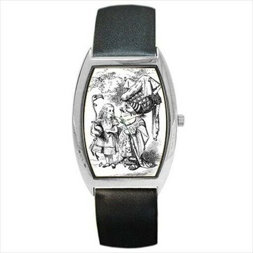 Alice In Wonderland Duchess Classic Art Barrel Style Wristwatch Unisex Watch Barrel Shape Watch