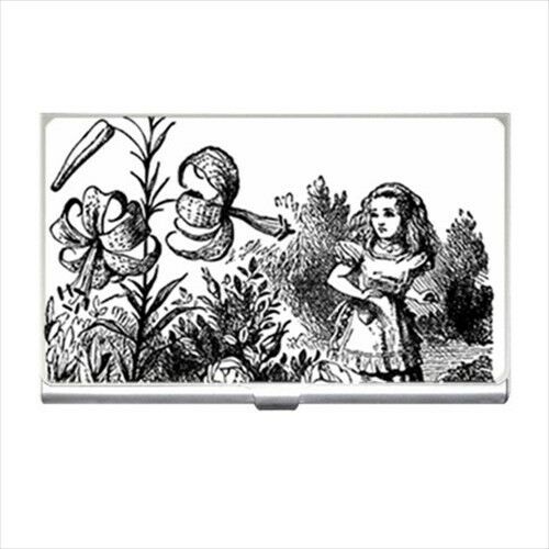 Alice In Wonderland Flower Garden Business Credit Card Holder Case Business Card Holder