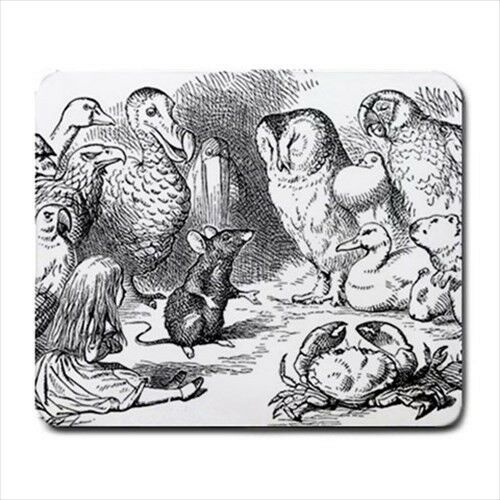 Alice In Wonderland Rat Owl Computer Mouse Pad Mat Mouse Pad