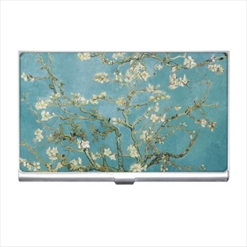 Almond Blossoms Van Gogh Art Business Credit Card Holder Case Business Card Holder