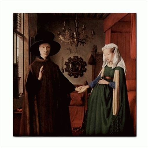 Arnolfini Wedding Jan Van Eyck Art Ceramic Tile Ceramic Tile