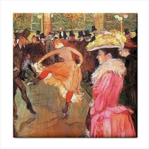 At The Moulin Rouge Toulouse Lautrec Art Ceramic Tile Ceramic Tile