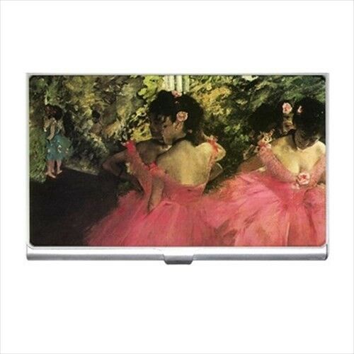 Ballet Dancers In Pink Degas Art Business Credit Card Holder Business Card Holder