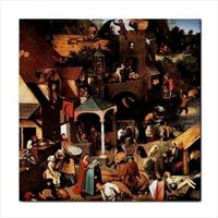 Dutch Proverbs Pieter Bruegel the Elder Art Ceramic Tile