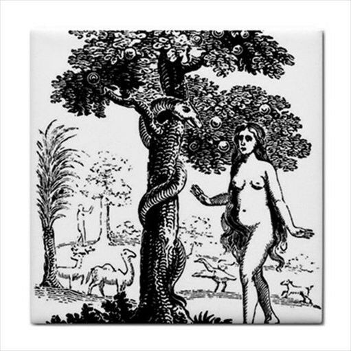 Eve In The Garden Of Eden Art Ceramic Tile Ceramic Tile