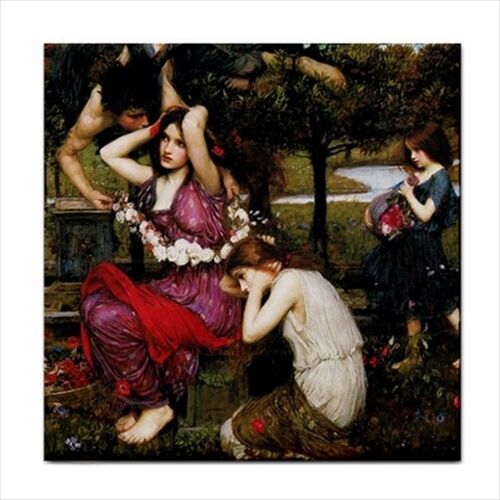 Flora And The Zephyrs John William Waterhouse Art Decorative Ceramic Tile Ceramic Tile