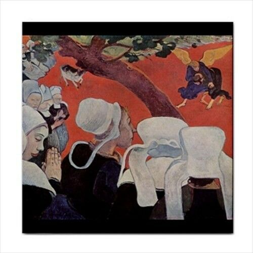 Gauguin Vision After The Sermon Art Ceramic Tile Ceramic Tile