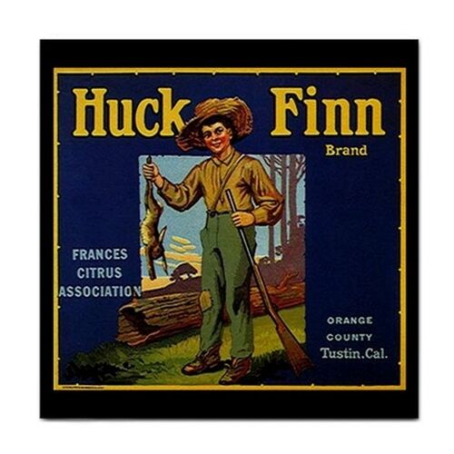 Huck Finn Brand Vintage Citrus Ad Decorative Kitchen Ceramic Tile Ceramic Tile