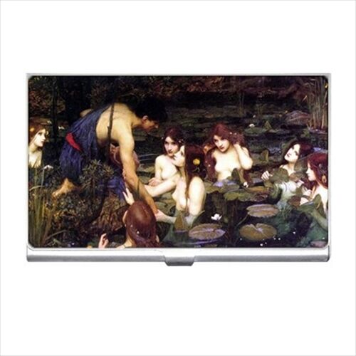 Hylas And The Nymphs John William Waterhouse Art Business Bank Card Case Holder Business Card Holder