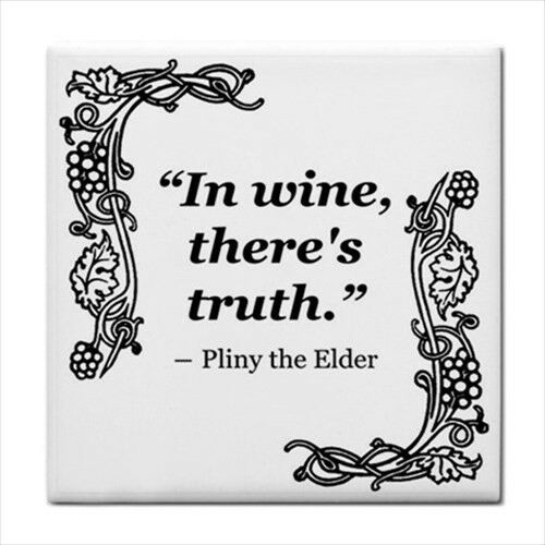 In Wine There's Truth Quote Decorative Kitchen Ceramic Tile Ceramic Tile