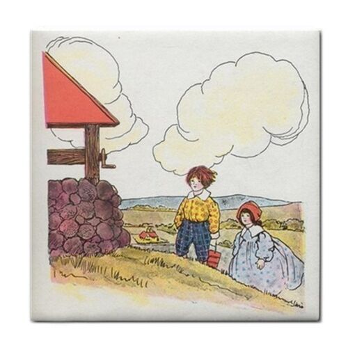 Jack And Jill Rhyme Vintage Art Ceramic Tile Ceramic Tile