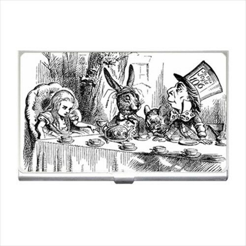 Mad Hatter March Hare Alice In Wonderland Business Credit Card Holder Case