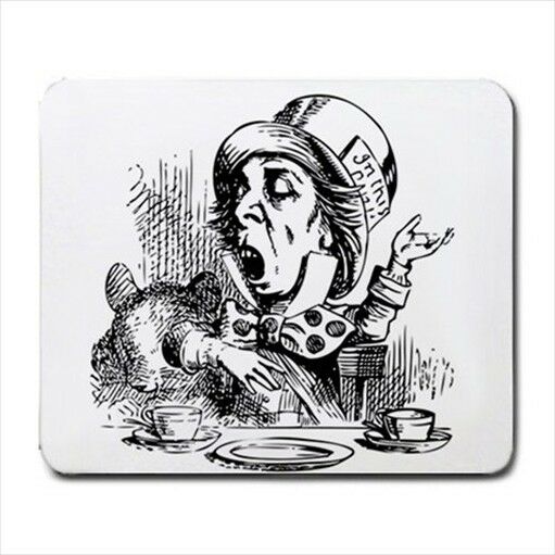 Mad Hatter Alice In Wonderland Computer Mouse Pad Mouse Pad