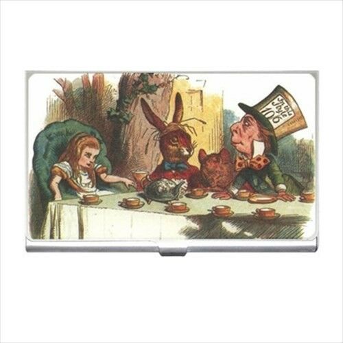Alice In Wonderland Mad Hatter Tea Party Business Credit Card Case Holder Business Card Holder
