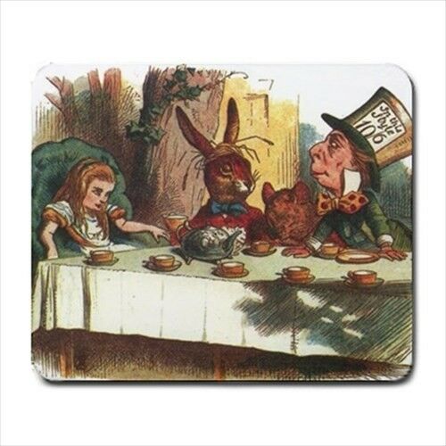 Alice In Wonderland Mad Hatter Tea Party Color Computer Mouse Pad