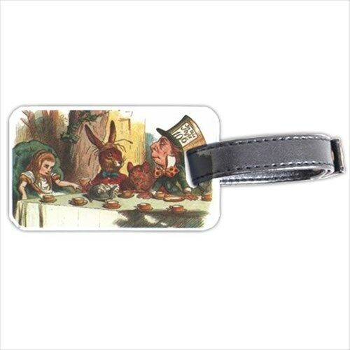 Alice In Wonderland Mad Hatter Tea Party Personalized Luggage Tag Luggage Tags