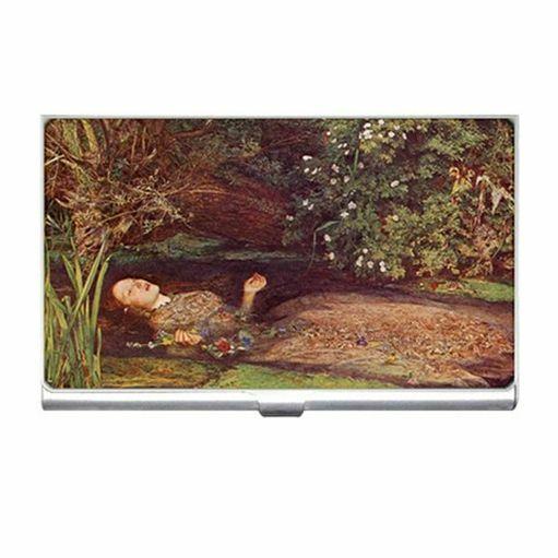 Ophelia Hamlet Suicide Millais Art Business Credit Card Case Holder Business Card Holder