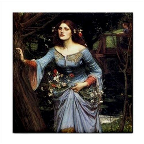 Ophelia In The Woods Waterhouse Art Ceramic Tile Ceramic Tile