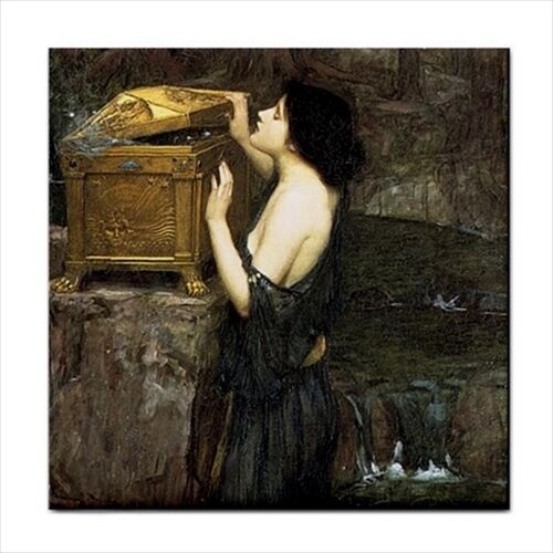 Pandora's Box Waterhouse Art Decorative Ceramic Square Tile Ceramic Tile