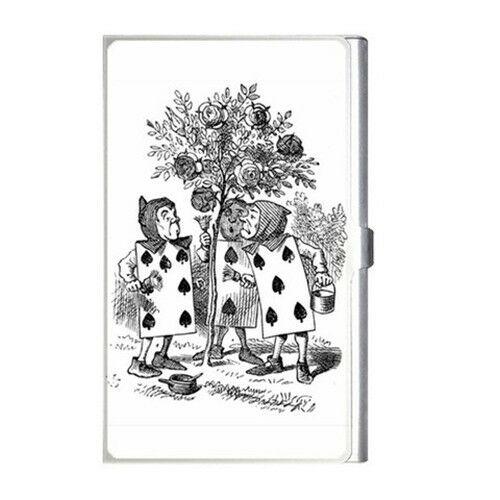 Alice In Wonderland Painting Roses Business Card Holder Case Business Card Holder