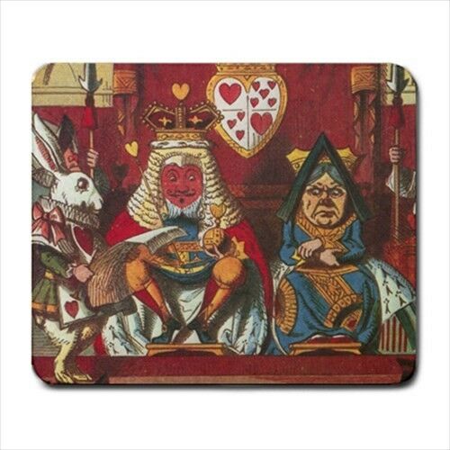 Queen Of Hearts Court Alice In Wonderland Color Art Computer Mouse Pad Mat