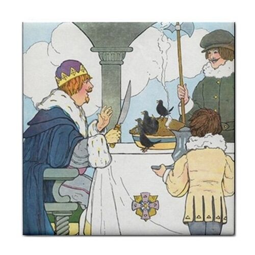Sing A Song Of Sixpence Rhyme Vintage Art Ceramic Tile