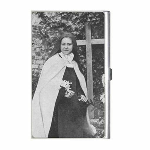St Therese Of Lisieux Saint Photo Business Credit Card Holder Case Business Card Holder