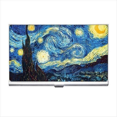 Starry Starry Night Van Gogh Art Business Credit Card Holder Case Business Card Holder
