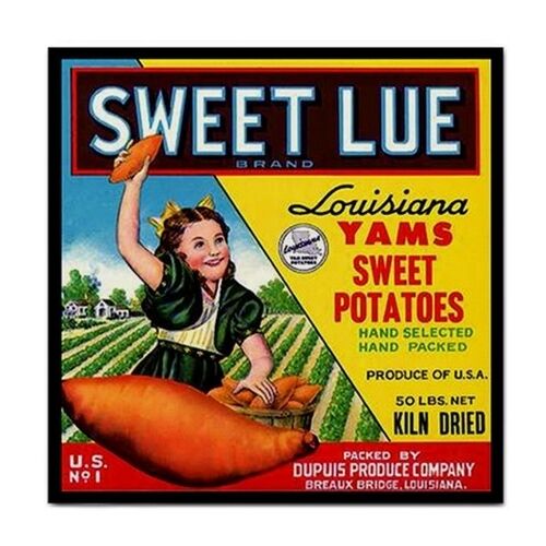 Sweet Lue Yams Sweet Potatoes Vintage Ad Ceramic Tile Ceramic Tile